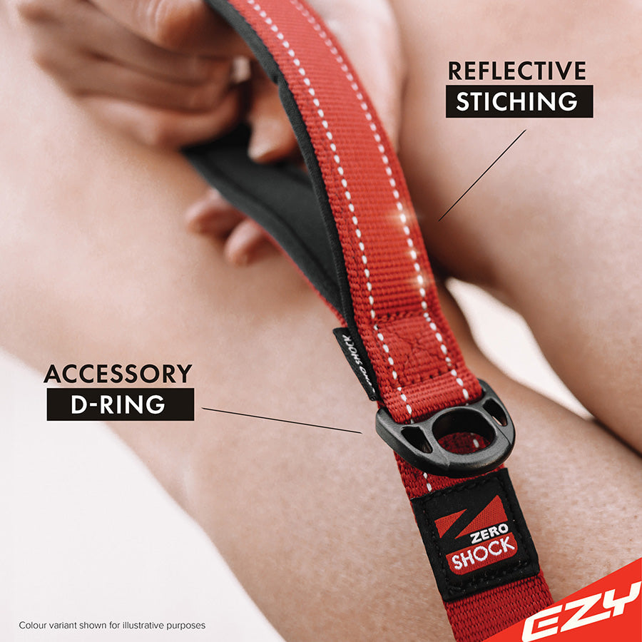 EzyDog ZeroShock Dog Lead – Black 120cm Shock-Absorbing Leash